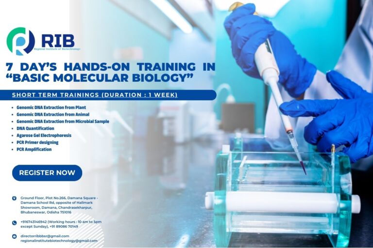 7 Day’s Hands-on Training in “Basic Molecular Biology”