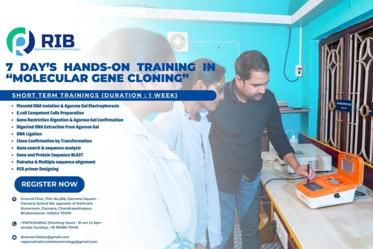 7 Day’s Hands-on Training in “Molecular Gene Cloning”